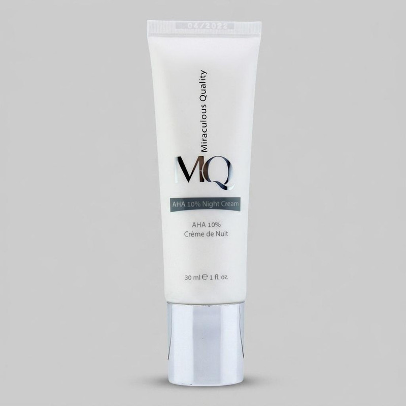 کرم لایه بردار ام کیو مدل AHA 10% NIGHT CREAM حجم 30 میلی لیتر