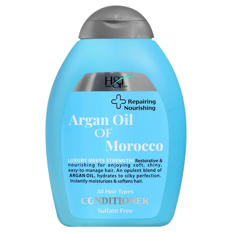 نرمکننده مو هرباتک مدل argan oil of morocco حجم 385 میلیلیتر