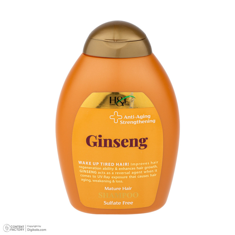 شامپو مو هرباتک مدل Ginseng مناسب برای موهای کم حجم و نازک حجم 385 میلی لیتر