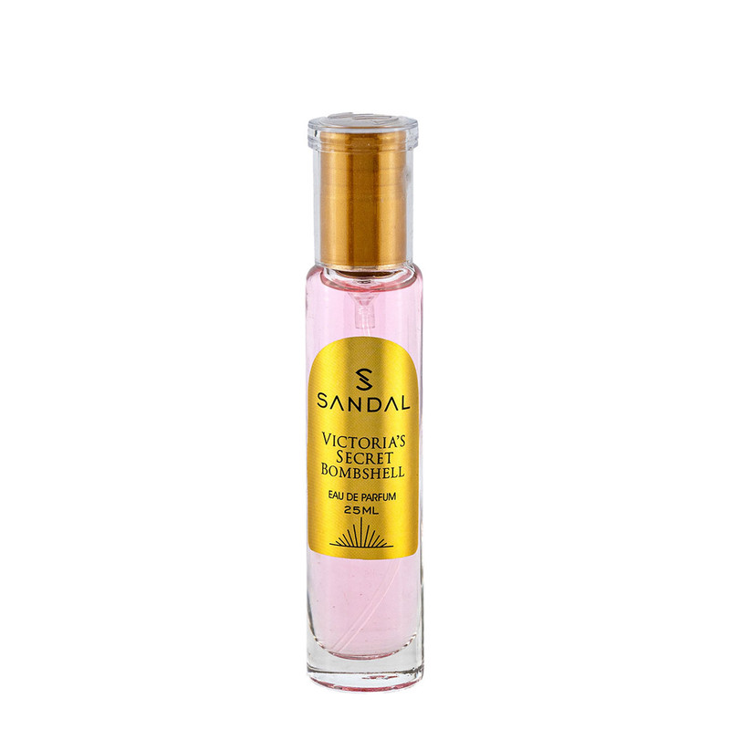 عطر جیبی زنانه صندل مدل Victorias Secret Bombshell با رایحه شیرین حجم 25 میلیلیتر