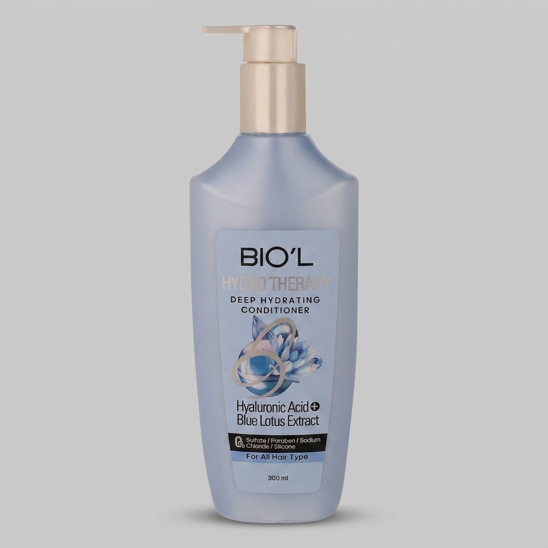 نرم‌کننده مو بیول مدل Blue Lotus مناسب برای انواع مو حجم 300 میلی‌لیتر